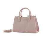 BEBE Zenia Embossed Satchel Handbag - Blush