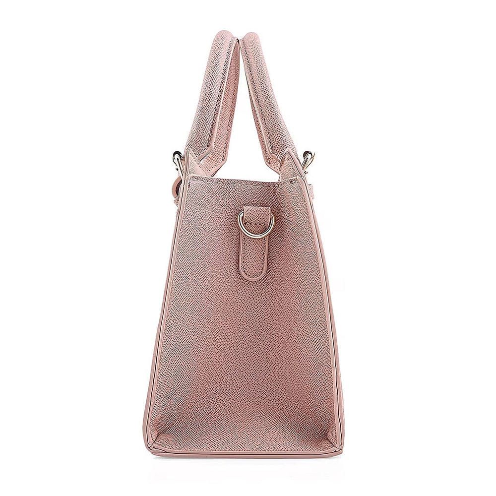BEBE Zenia Embossed Satchel Handbag - Blush