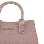 BEBE Zenia Embossed Satchel Handbag - Blush