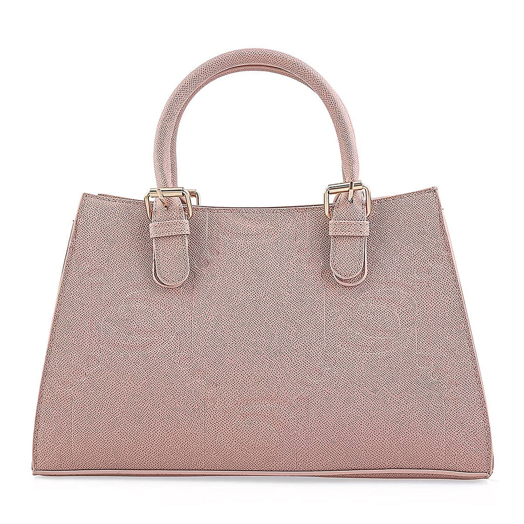 BEBE Zenia Embossed Satchel Handbag - Blush