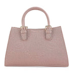 BEBE Zenia Embossed Satchel Handbag - Blush