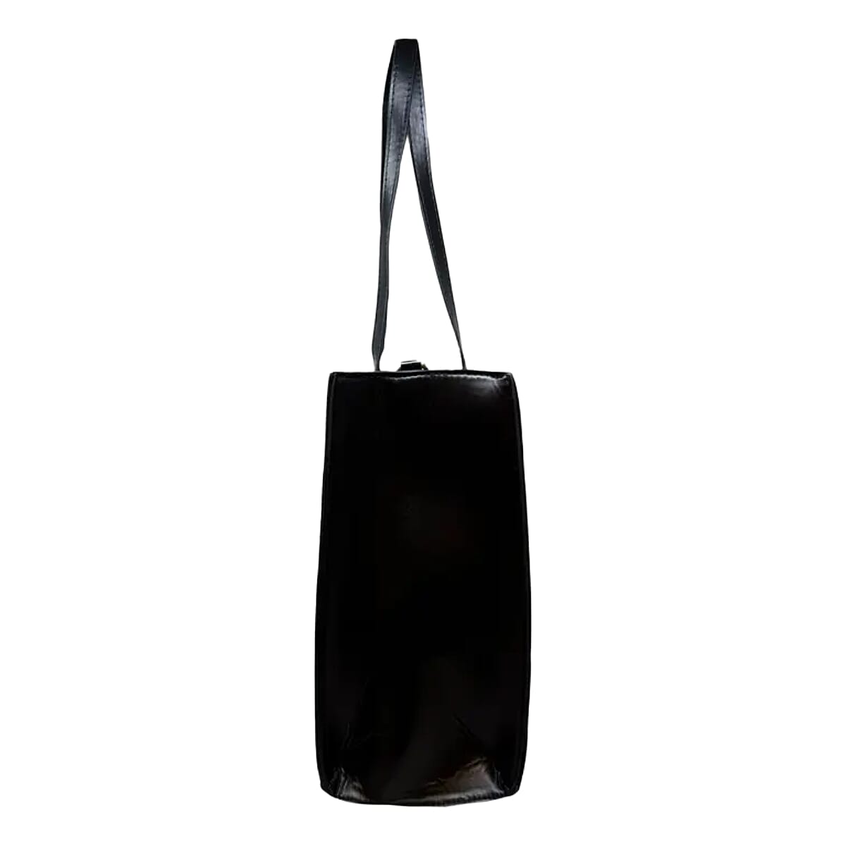 BEBE Quilted Structured Top Handle Tote Bag with Gold Logo Detail - Black
