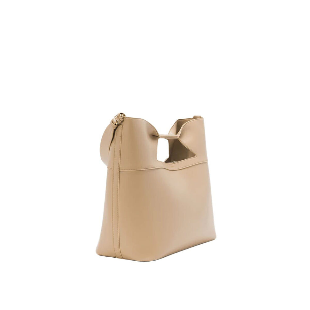 BEBE Ali Luxe Vegan Leather Tote with Coin Purse - Light Taupe