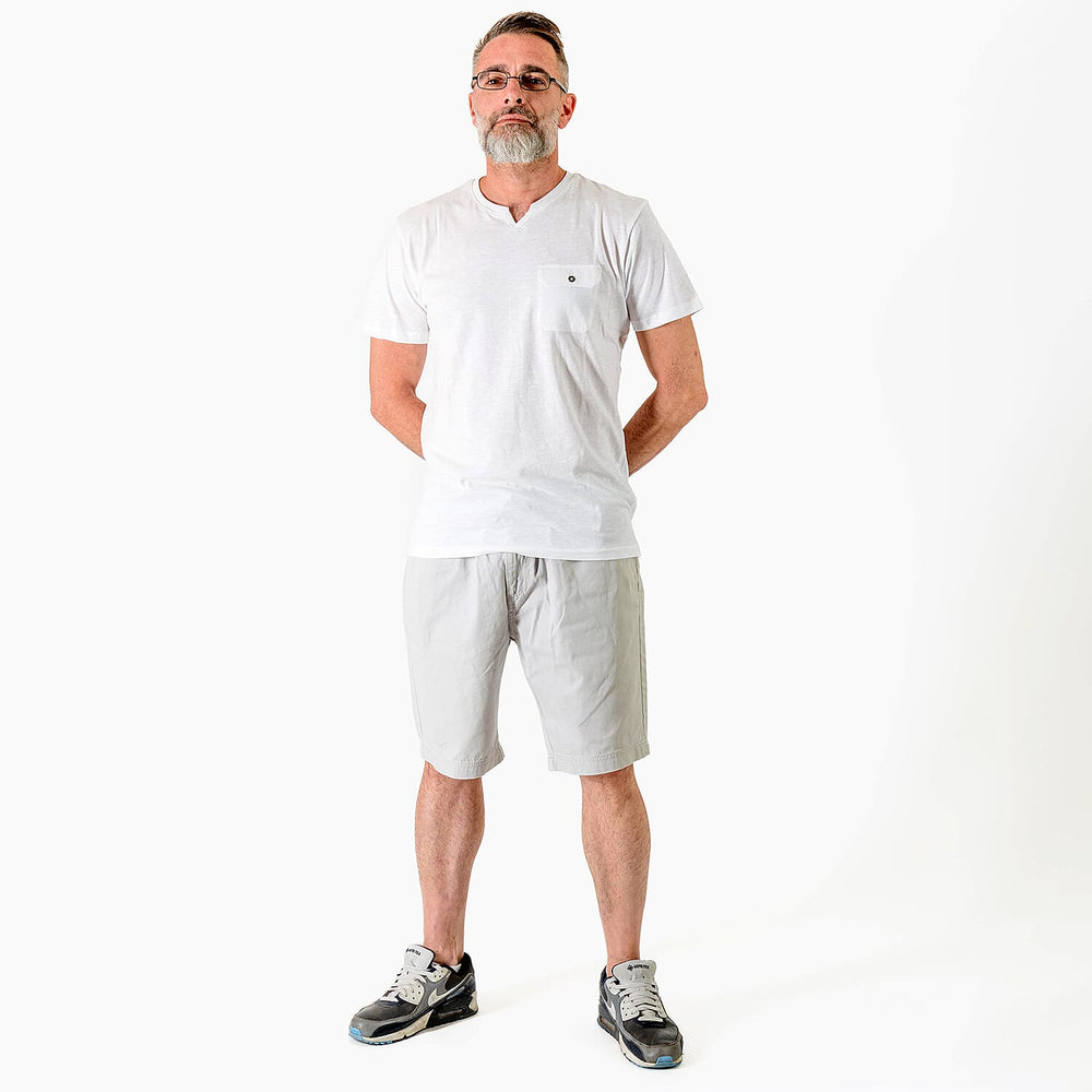 BENCH 100% Cotton Twill Chino Short (Size L) - Light Grey