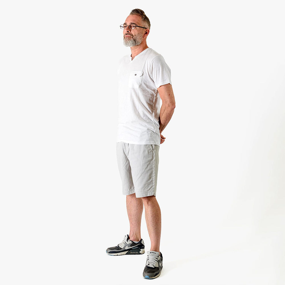 BENCH 100% Cotton Twill Chino Short (Size L) - Light Grey