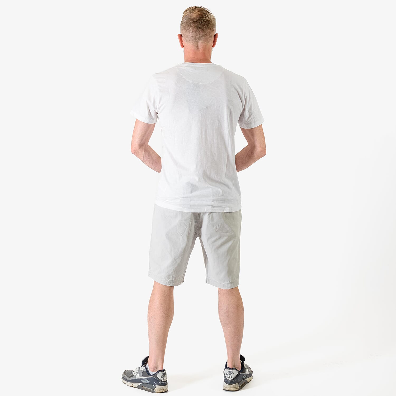 BENCH 100% Cotton Twill Chino Short (Size L) - Light Grey