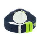 One Time Closeout Deal- BENCH Lime Dial 3 ATM Water Resistant Watch with Blue Colour Silicone Strap