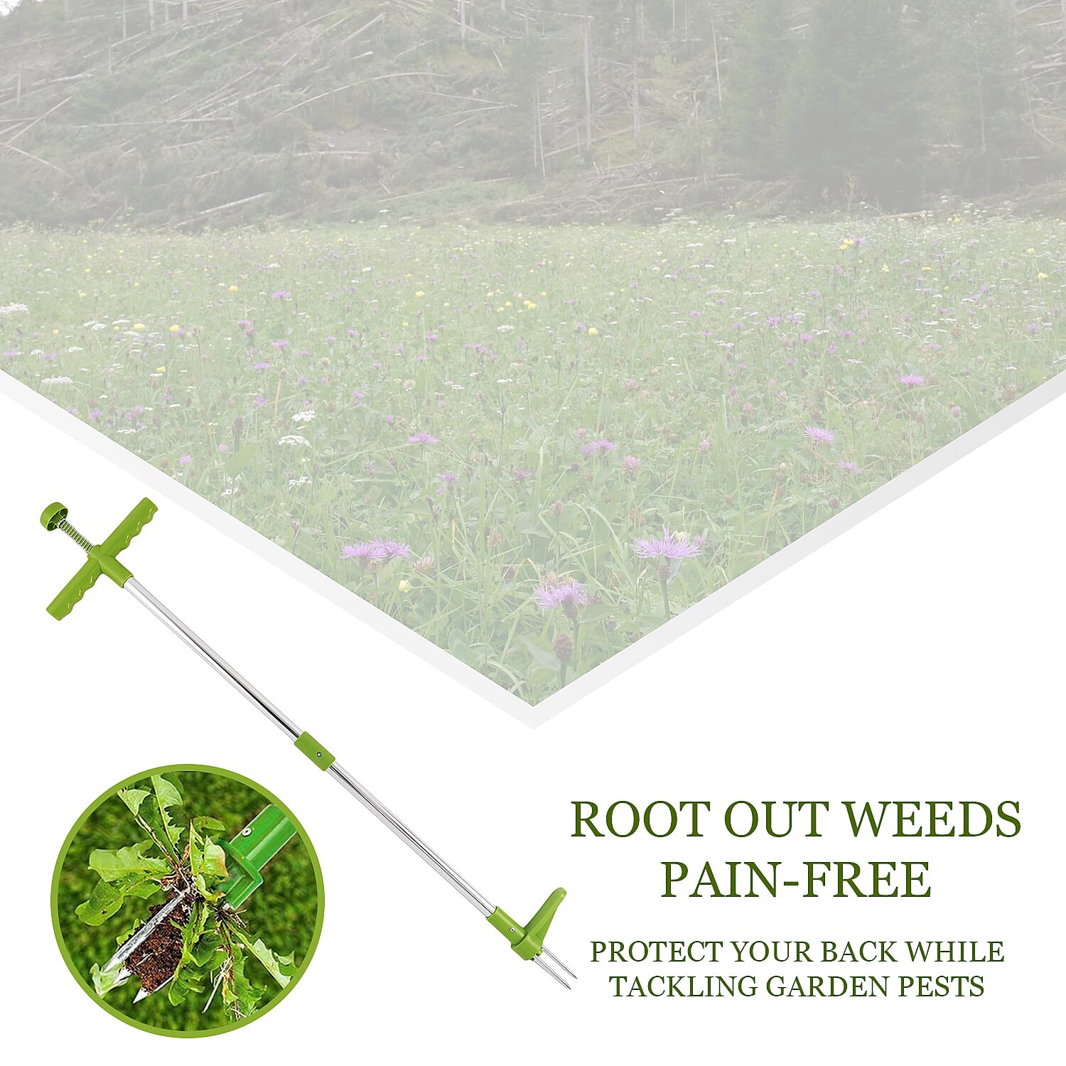 Best Selling Weeder - Long Handled Aluminium Weed Tool (Size 100 Cm) - No Bending, Easy Removing Weeder