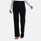 - Maisi Pintuck Bootcut Glitter Trousers (Size - 12) - Black