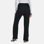 - Maisi Pintuck Bootcut Glitter Trousers (Size - 12) - Black