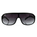 BLUEBAY Unisex Rectangular Sunglasses - Black and Silver