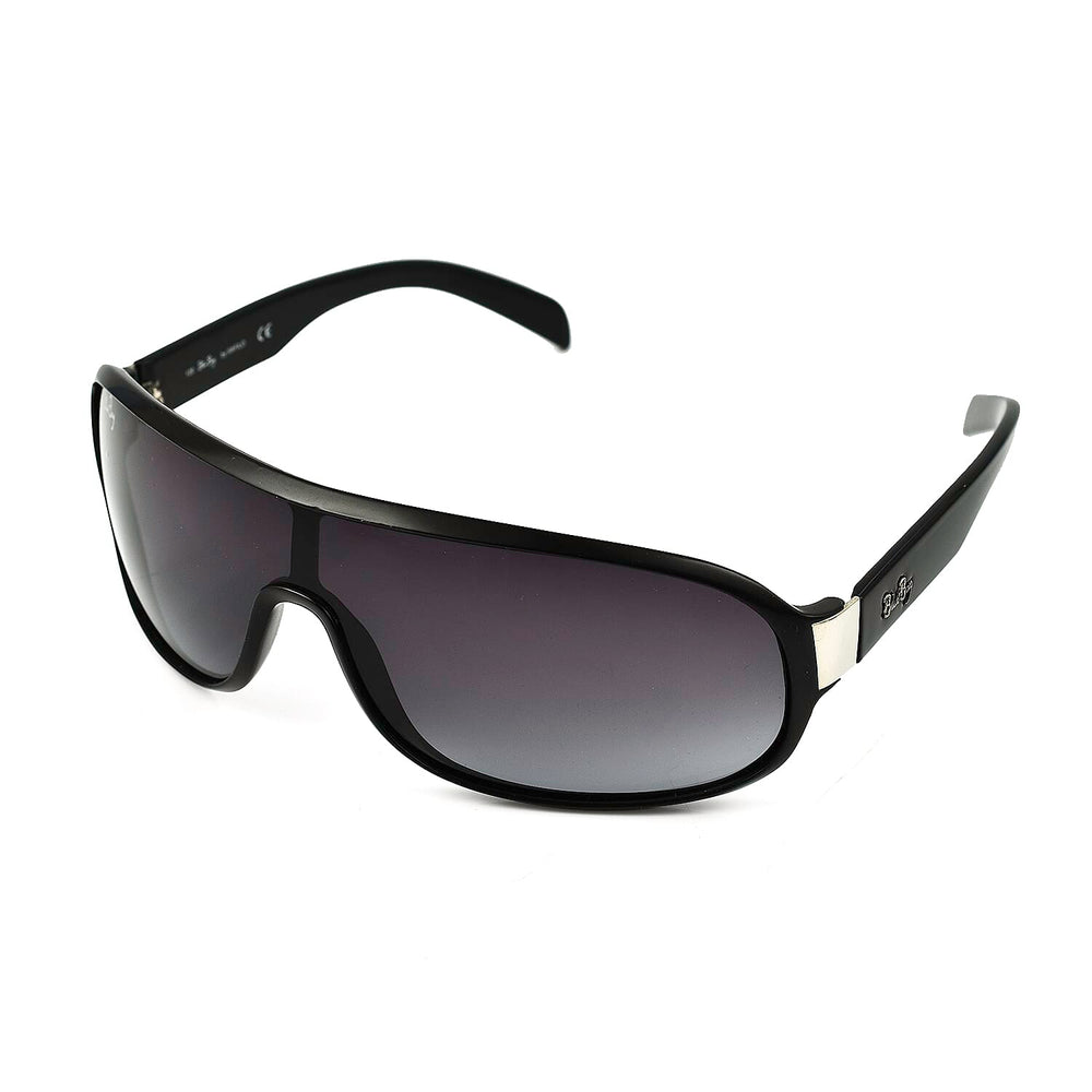 BLUEBAY Unisex Rectangular Sunglasses - Black and Silver