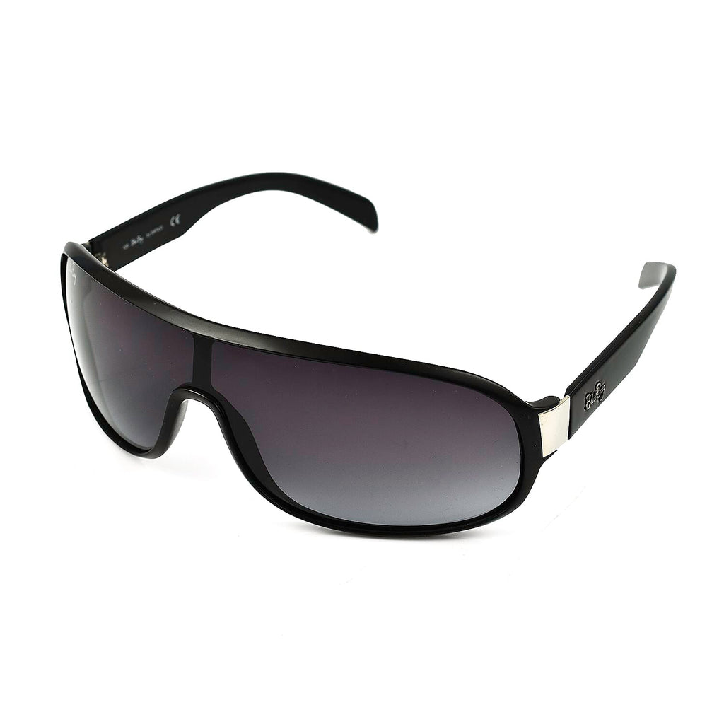 BLUEBAY Unisex Rectangular Sunglasses - Black and Silver