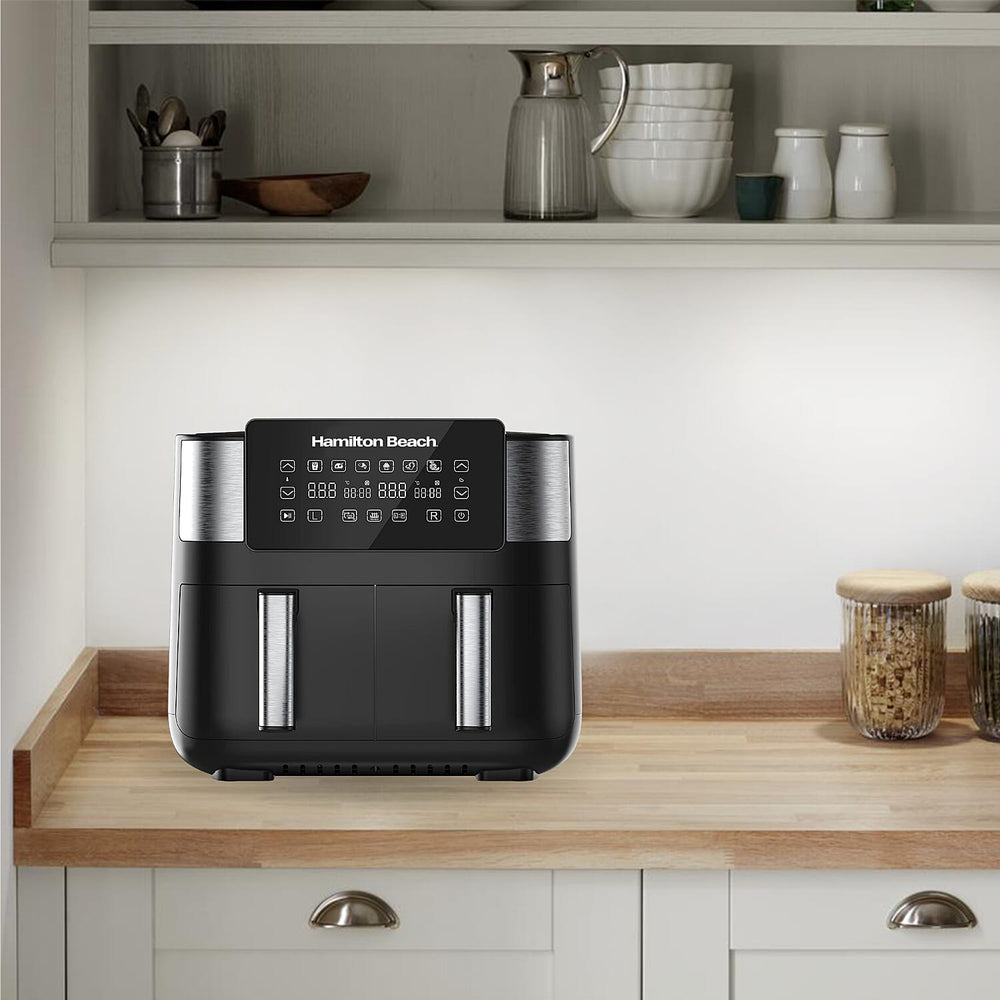 Dual Door Air Fryer - 6 Pre Sets - Sync Temp Baskets - 200c Temp - Easy Clean