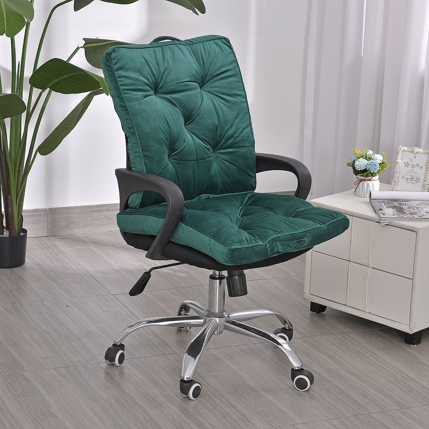 2 Back Support Armchair Booster Cushion - Green