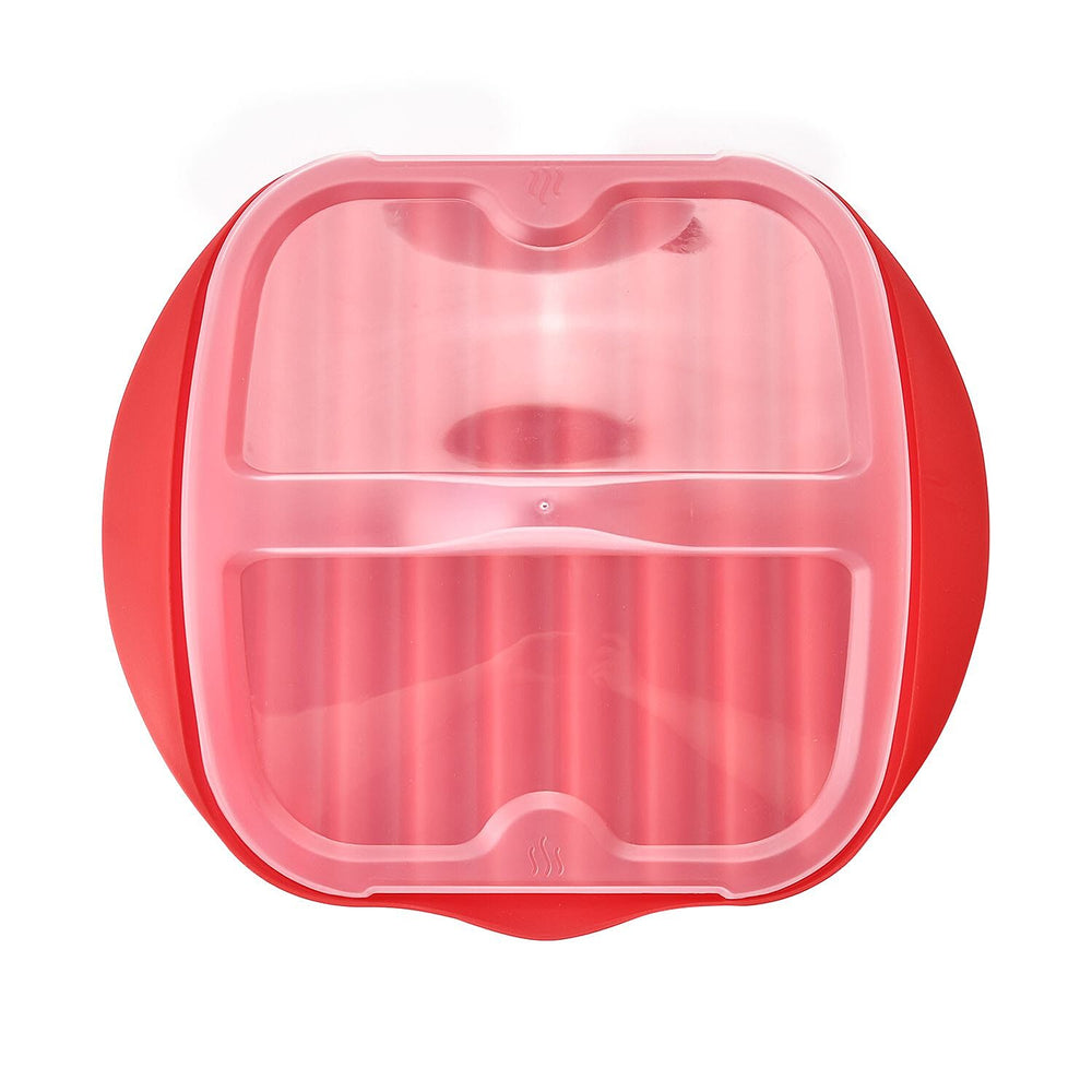 Grill Tray with Lid (Size 28x25x5 cm) for Bacon, Hash Brown, Fish, Sausages etc.