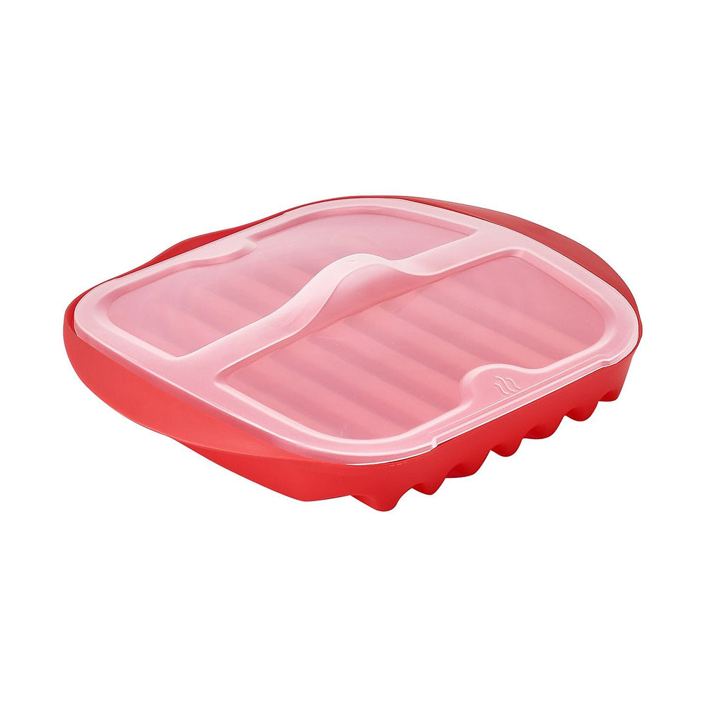 Grill Tray with Lid (Size 28x25x5 cm) for Bacon, Hash Brown, Fish, Sausages etc.