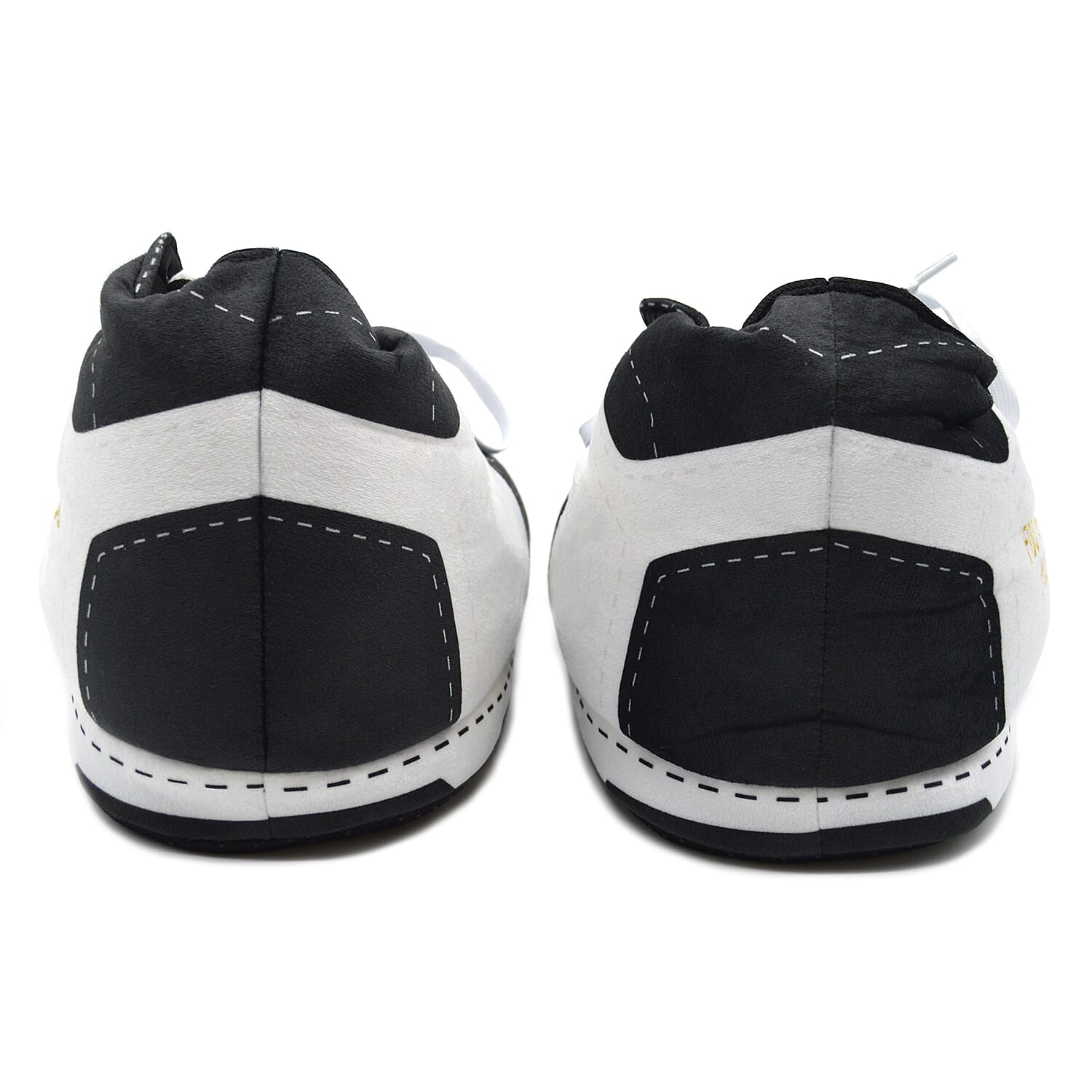 Mens Slipper (Size Medium) - Black White