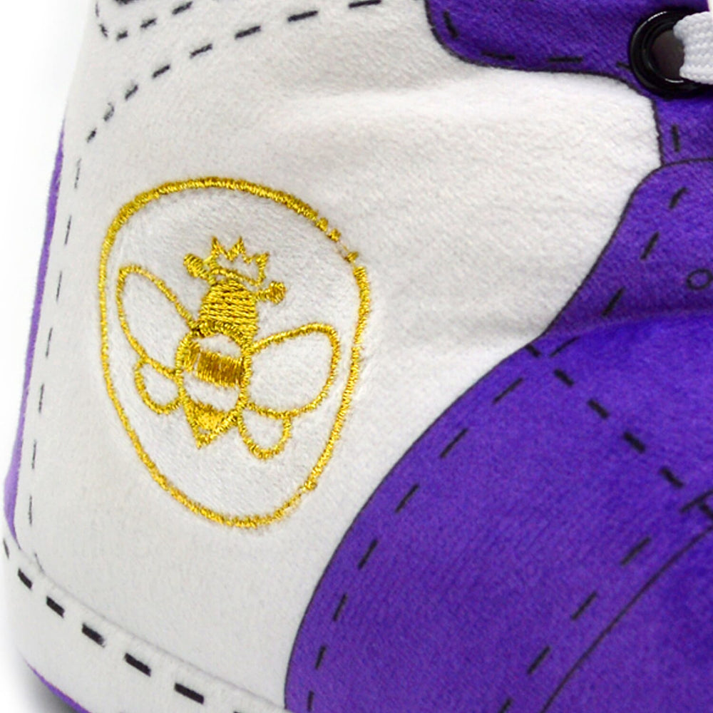 Mens Slipper (Size Medium) - Purple White