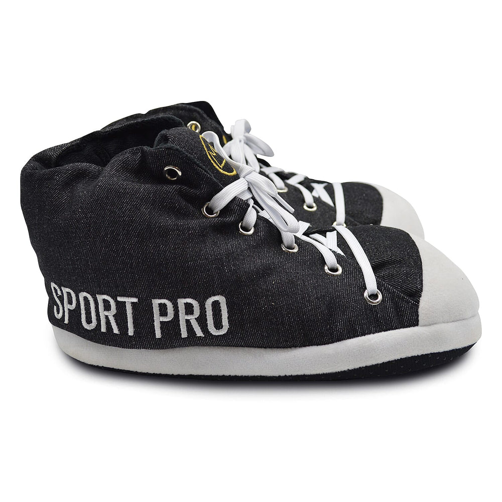 Mens Slipper (Size Large) - Black White