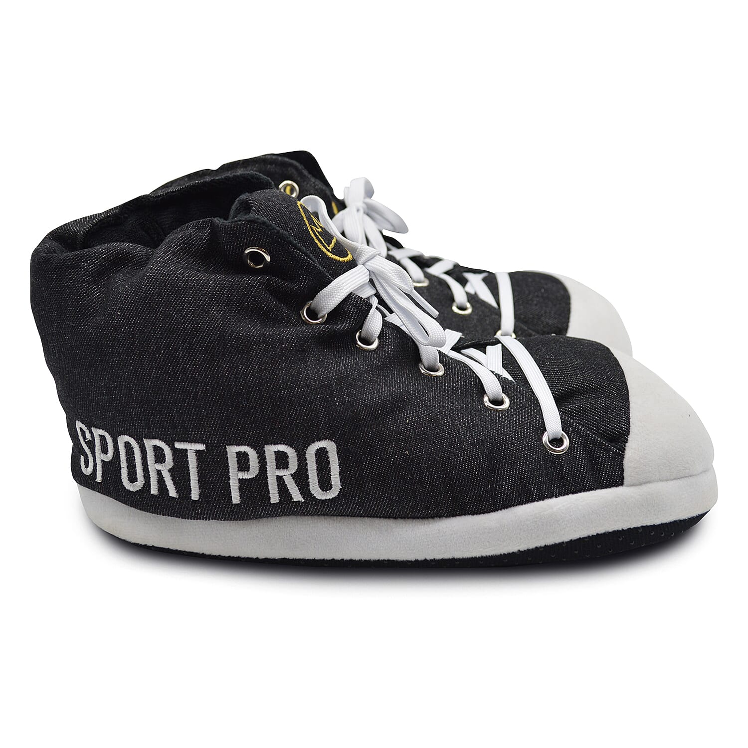 Mens Slipper (Size Large) - Black White
