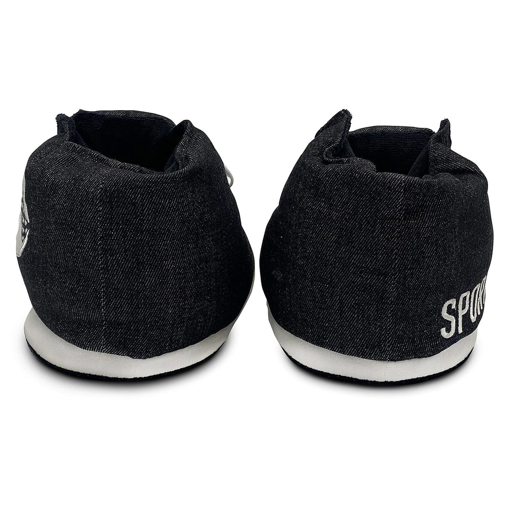 Mens Slipper (Size Large) - Black White
