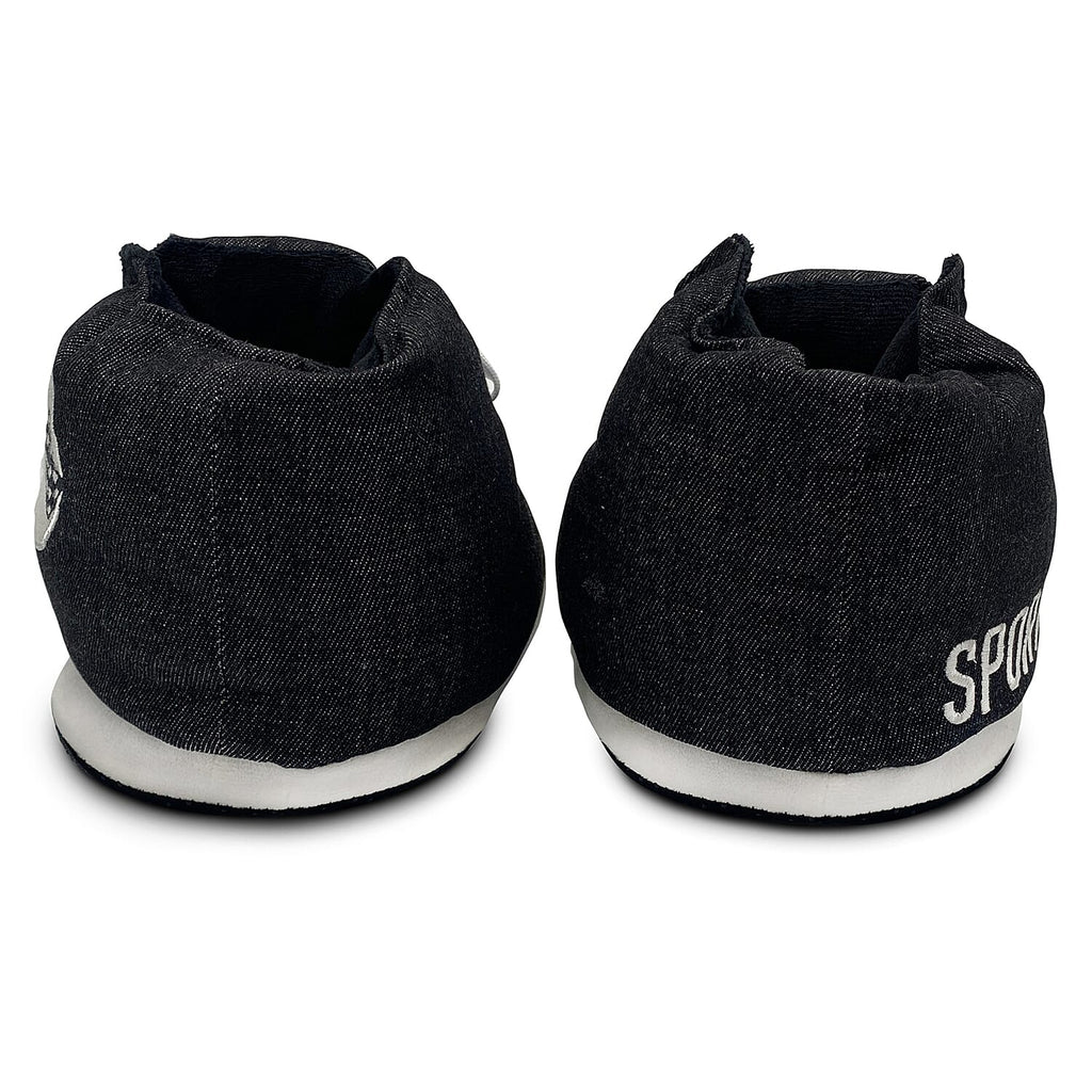 Mens Slipper (Size Large) - Black White