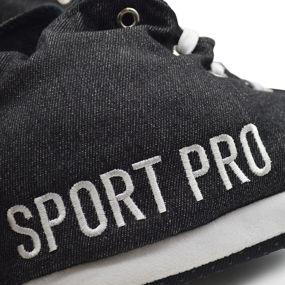 Mens Slipper (Size Large) - Black White