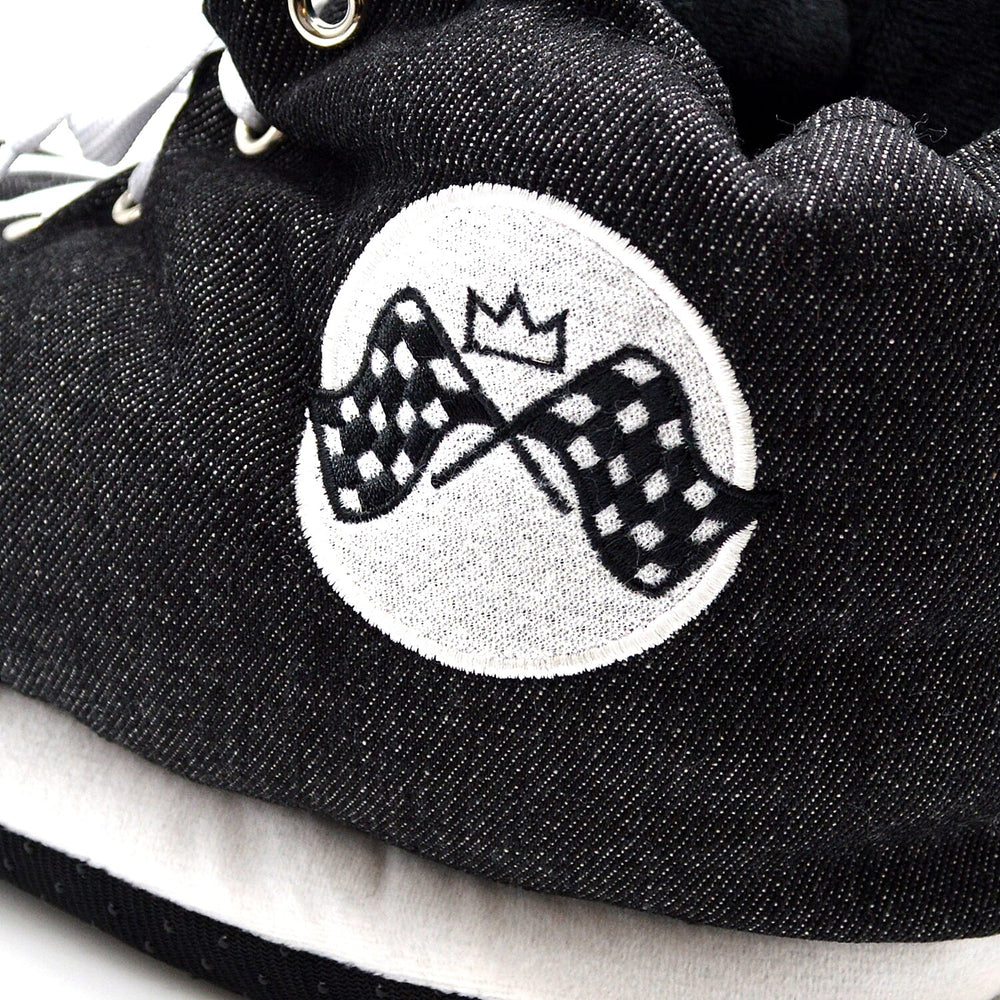 Mens Slipper (Size Large) - Black White
