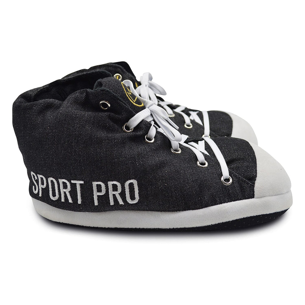 Mens Slipper (Size Medium) - Black White