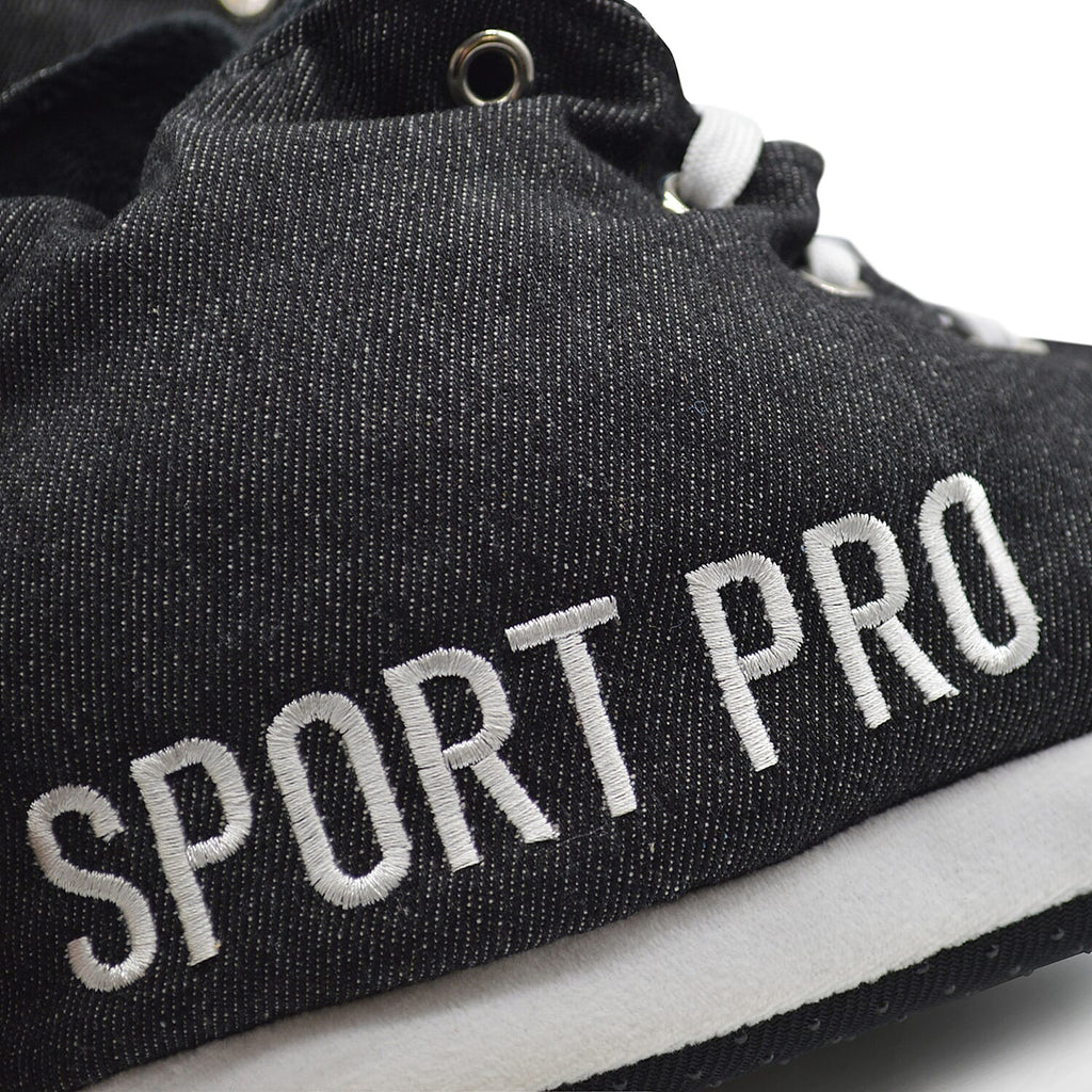 Mens Slipper (Size Medium) - Black White