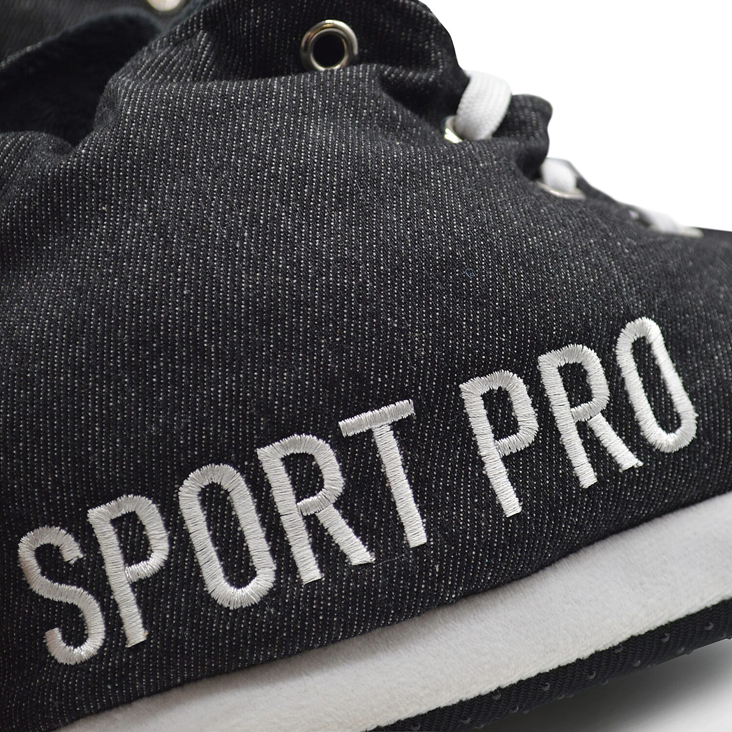 Mens Slipper (Size Medium) - Black White