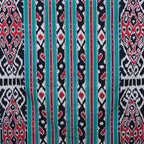Bali Collection Tenun Throw in Animal Motif  (Size 118x240Cm) - Black and Green