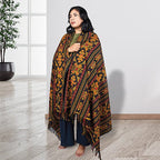 Bali Collection Tenun Throw in Lasem Motif  (Size 120x220Cm) - Black and Multi