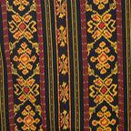 Bali Collection Tenun Throw in Lasem Motif  (Size 120x220Cm) - Black and Multi