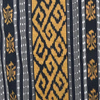 Bali Collection Tenun Throw in Animal Motif  (Size 116x230Cm) - Black and Yellow
