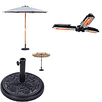 Bali Wooden Sunlight Resistance Parasol 2.85m - Taupe