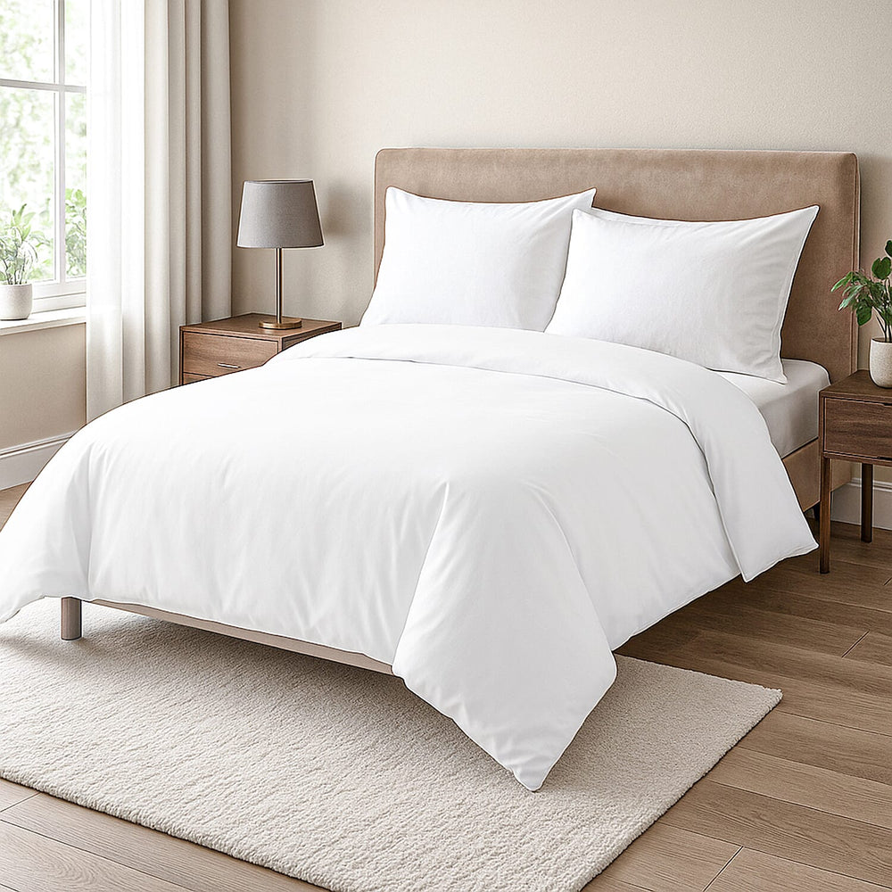 Bamboo Bedding Set (Size Single) - White