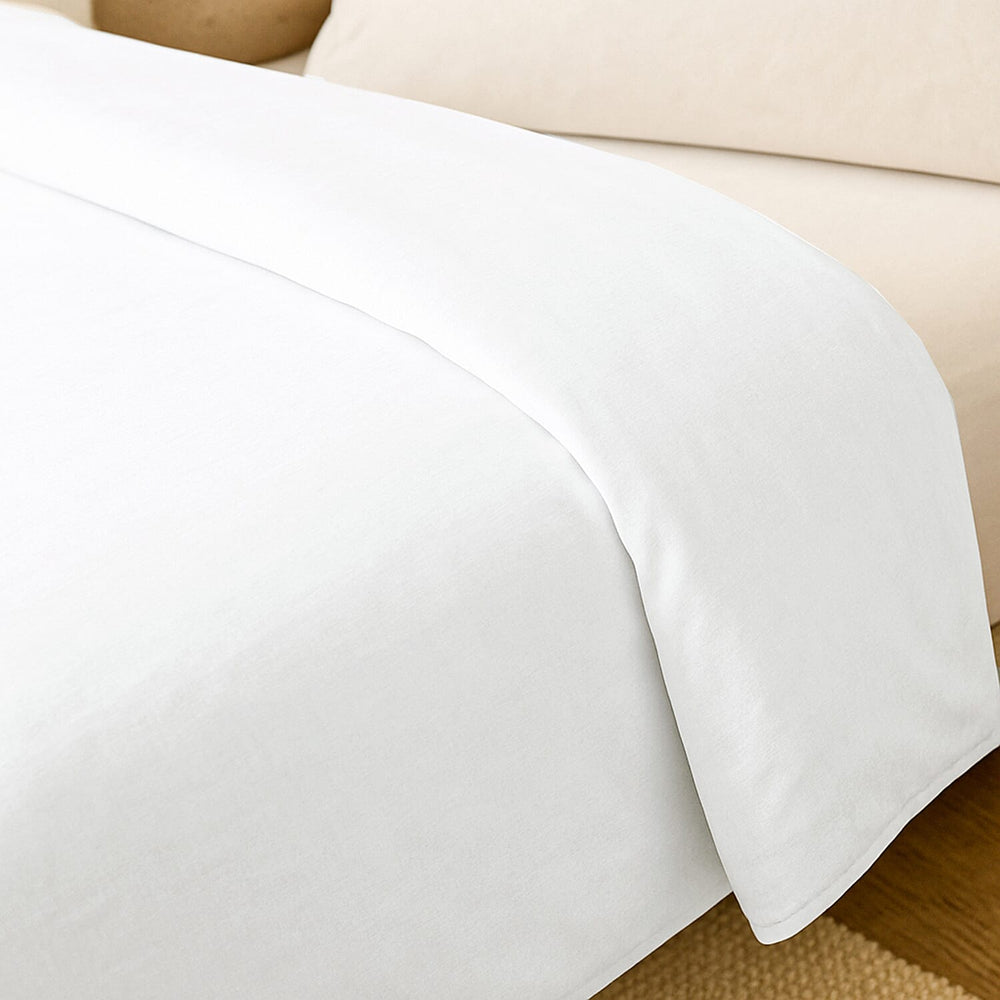 Bamboo Bedding Set (Size Single) - White