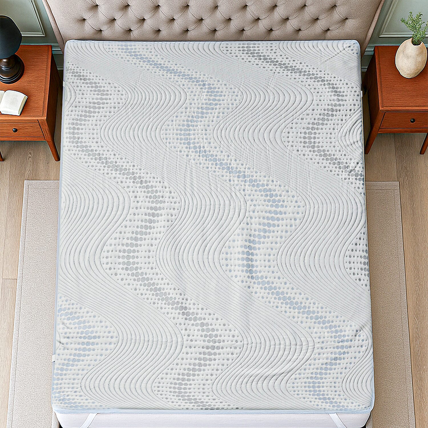 Bamboo Cooling Memory Foam Mattress Topper (Size Double)