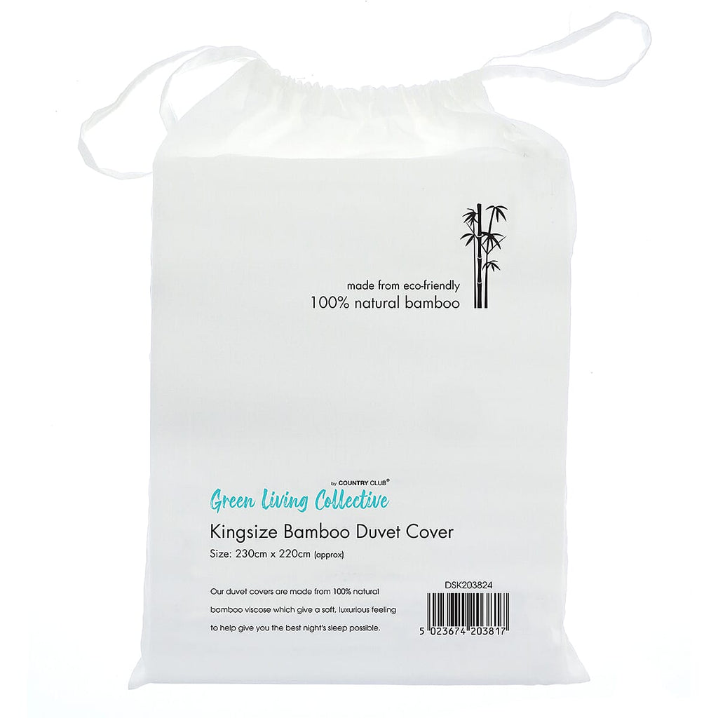 Bamboo Duvet Cover White - King
