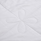 Bamboo Patterned Comforter and Duvet (Size 200x1 cm) - White & White