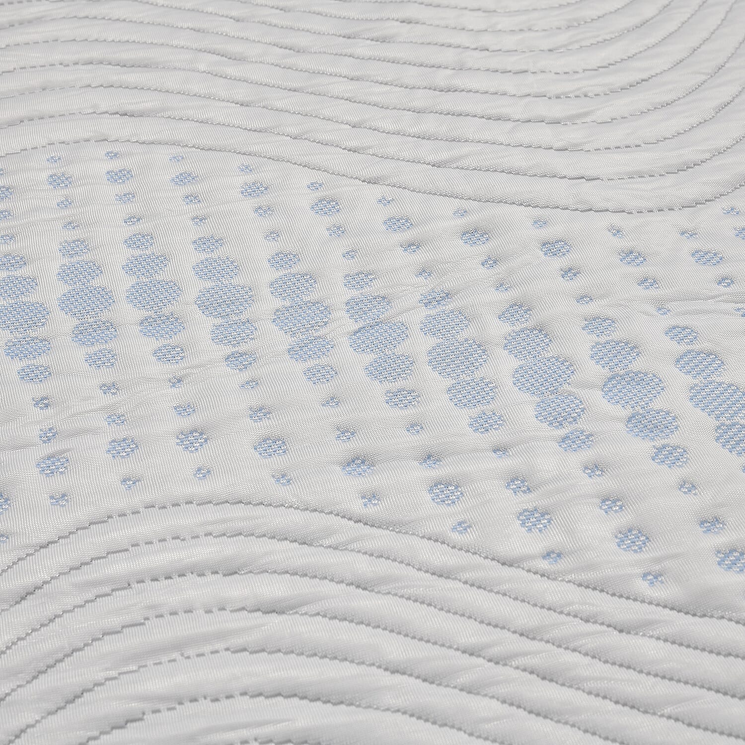 Bamboo Memory Foam Cooling Mattress Topper (Size Super King) - White
