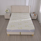 Polyester Patterned Mattress (Size 90x190 cm) - White & White