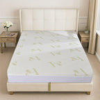 Bamboo Jacquard Waterproof Mattress Protector (Size Single) - White