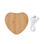 Bamboo Wireless Charger (15W)  - Heart