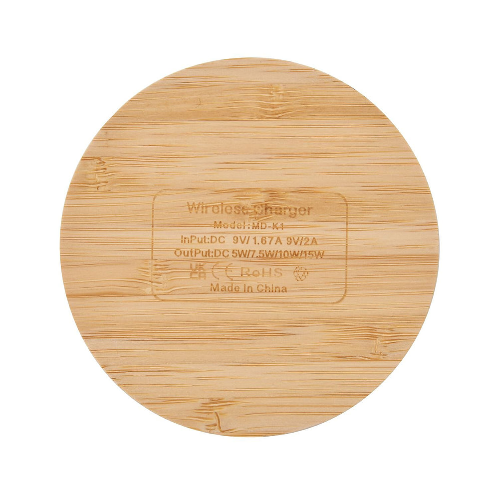Bamboo Wireless Charger (15W)  - Round