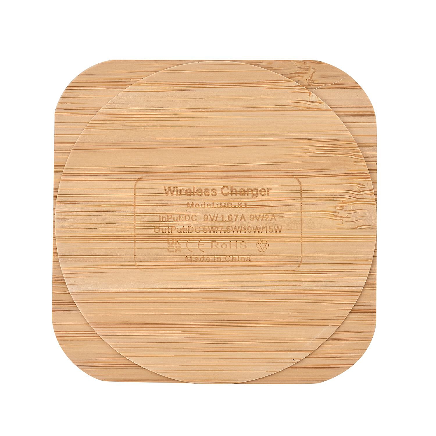 Bamboo Wireless Charger (15W) - Square