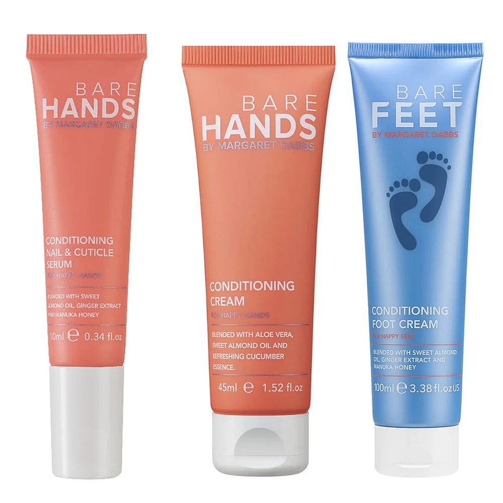 Bare Feet Conditioning foot cream 100ml, 45ml Conditioning Hand Cream, Conditioning Nail - Cuticle Serum