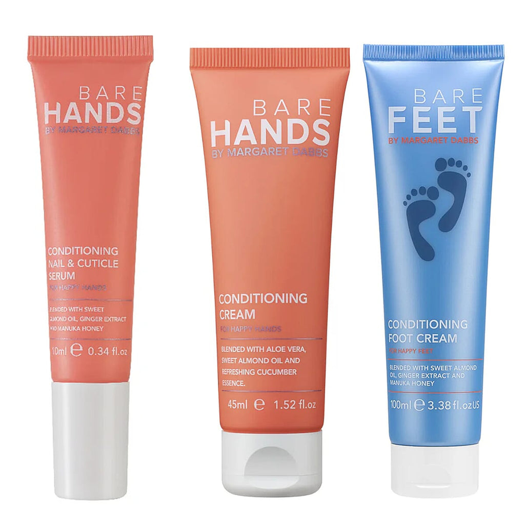 Bare Feet Conditioning foot cream 100ml, 45ml Conditioning Hand Cream, Conditioning Nail - Cuticle Serum